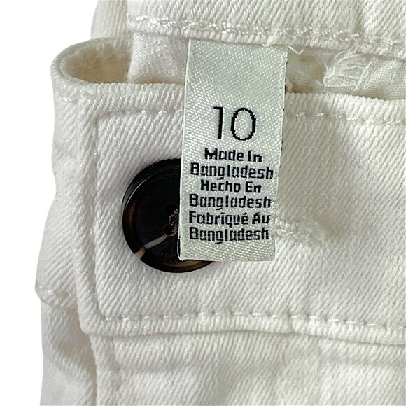 Ella Moss Women's Wide Leg Crop High Rise Cream Color Pants Size 10 Inseam 26" - Picture 5 of 5